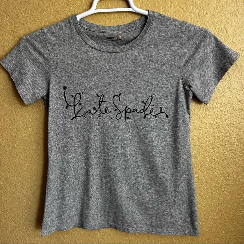 Kate Spade String Lights Logo Holiday Short Sleeve Tee